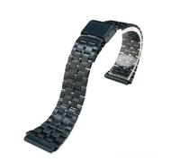 HTHRRFE Bracelet de montre en acier fin 18 mm compatible avec les modèles CASIO A158 / A159 / A168 / A169 / B650 / AQ230 / 700, petit bracelet carré classique en métal argenté(Blue 5)