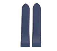 HTHRRFE Bracelet de montre en caoutchouc 23 mm 25 mm compatible avec le bracelet de montre en silicone étanche Cartier Santos série 100 for homme avec boucle pliante noir bleu(Blue no buckle,23mm)