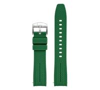 HTHRRFE Bracelet de montre en caoutchouc à extrémité incurvée de 20 mm compatible avec Omega X, Swatch Joint, MoonSwatch Planet, Seamaster 300, Rolex(Dark green)