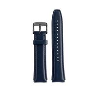HTHRRFE Bracelet de montre en cuir de vache compatible avec Casio A159W-N1 A158WA A168, petit bracelet carré vintage en métal, chaîne à dégagement rapide, 18 mm(Blue black)
