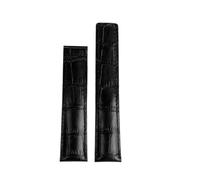 HTHRRFE Bracelet de montre en cuir noir bleu marron 19 mm, 20 mm, 22 mm, compatible avec les montres professionnelles TAG Heuer Monaco Carrera, style boucle déployante(Black-nobuckle,22mm)