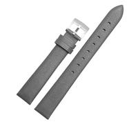 HTHRRFE Bracelet de montre en cuir véritable compatible avec Swarovski 5158972 Armani Fossil Series Chaîne de montre for femme Bracelet de montre en cuir véritable 12 14 16 mm(Gray-silver buckle,12mm)
