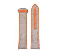 HTHRRFE Bracelet de montre en nylon et silicone compatible avec Omega Seamaster 300 Observatory Ocean Universe 600 Quarter Orange 20 mm 21 mm 22 mm(Olive Flak,22mm)
