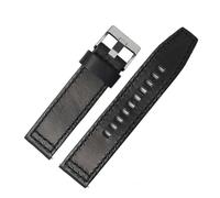 HTHRRFE Bracelet de montre rétro à dégagement rapide en cuir véritable Diesel, compatible avec les modèles JR1354|1487|1424, noir et marron foncé, 22 mm et 24 mm(Black-Silvery Buckle,22mm)