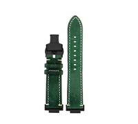 HTHRRFE Bracelet de montre rétro souple en cuir de vache for homme, compatible avec Casio DW5600 GW-B5600 GW-M5610, modifié, avec adaptateur et outil gratuit(Green-black Folding,For 5610)