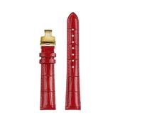 HTHRRFE Bracelet de montre universel en cuir for femme, 18 mm, compatible avec les accessoires de montre JOWISSA Tissot T099, bracelet en cuir brillant rouge vin(A Blue silver,20mm-Width)