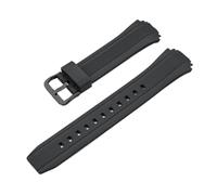HTHRRFE Bracelet de rechange en caoutchouc et résine for montre Casio EDIFICE EF-552, étanche, 19 mm, accessoire de ceinture(Black black buckle)