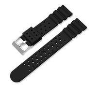 HTHRRFE Bracelet en caoutchouc silicone 20 mm 22 mm for montre de plongée étanche for homme, compatible avec les montres Omega, Longines et Seiko Water Ghost(Svart,20mm)