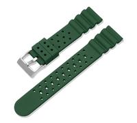 HTHRRFE Bracelet en caoutchouc silicone 20 mm 22 mm for montre de plongée étanche for homme, compatible avec les montres Omega, Longines et Seiko Water Ghost(Green,20mm)