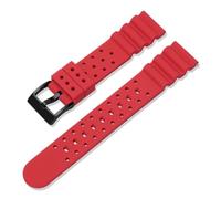 HTHRRFE Bracelet en caoutchouc silicone 20 mm 22 mm for montre de plongée étanche for homme, compatible avec les montres Omega, Longines et Seiko Water Ghost(Red02,22mm)