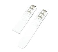 HTHRRFE Bracelet en silicone convexe 20 mm x 10 mm, compatible avec la montre Cartier 21 Chronoscaph Sport, bracelet étanche W10198U2 W10197U2(White no buckle)