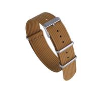 HTHRRFE Bracelet NATO Allinone en nylon tissé fin, disponible en 18 mm, 19 mm, 20 mm et 22 mm. Respirant et imperméable.(Brown,19mm)