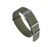 HTHRRFE Bracelet NATO Allinone en nylon tissé fin, disponible en 18 mm, 19 mm, 20 mm et 22 mm. Respirant et imperméable.(Army green,20mm)