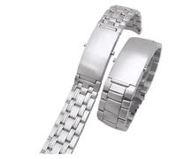 HTHRRFE Bracelets de montre compatibles avec Omega Planet Ocean 007 Seamaster 600, bracelet en métal for homme, chaîne en acier inoxydable 18 mm 20 mm(5Beads-Silvery,20mm)