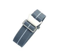 HTHRRFE Bracelets de montre en nylon élastiques et respirants for parachute compatibles avec le bracelet de la série Rolex Seiko Water Ghost Tudor Omega 18 20 22 mm(Gray White-Steel,22mm)
