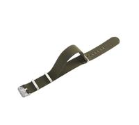 HTHRRFE Bracelets de montre en nylon élastiques originaux plongée rétro bleu foncé noir rouge compatible avec Seiko Universal Men bracelet de montre à boucle noire argentée(Army Green-Steel,18mm)