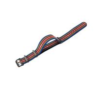 HTHRRFE Bracelets de montre en nylon élastiques originaux plongée rétro bleu foncé noir rouge compatible avec Seiko Universal Men bracelet de montre à boucle noire argentée(Rainbow-Black,20mm)