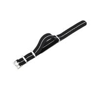 HTHRRFE Bracelets de montre en nylon élastiques originaux plongée rétro bleu foncé noir rouge compatible avec Seiko Universal Men bracelet de montre à boucle noire argentée(Black White-Steel,22mm)