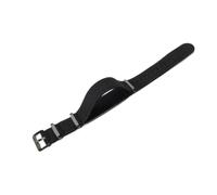 HTHRRFE Bracelets de montre en nylon élastiques originaux plongée rétro bleu foncé noir rouge compatible avec Seiko Universal Men bracelet de montre à boucle noire argentée(Black-Black,18mm)