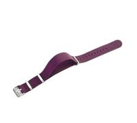 HTHRRFE Bracelets de montre en nylon élastiques originaux plongée rétro bleu foncé noir rouge compatible avec Seiko Universal Men bracelet de montre à boucle noire argentée(Purple-Steel,22mm)
