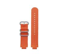 HTHRRFE Compatible avec Casio GBA-800-1A GBA-800-7A GBA-800 GMA-B800 GA-800 GBD-800 GA110 bracelet de montre en toile de Nylon bracelet de montre de Sport for hommes 16mm(Orange silver)