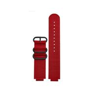 HTHRRFE Compatible avec Casio GBA-800-1A GBA-800-7A GBA-800 GMA-B800 GA-800 GBD-800 GA110 bracelet de montre en toile de Nylon bracelet de montre de Sport for hommes 16mm(Red black)
