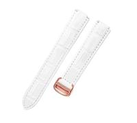 HTHRRFE Compatible avec le bracelet Cartier Ballon Bleu avec couche de tête en cuir de veau compatible avec le bracelet de montre Cartier en cuir de vache véritable 8 x 14 8 x 16.(White-RS-Z4,8x16mm)