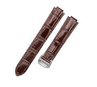 HTHRRFE Compatible avec le bracelet Cartier Ballon Bleu avec couche de tête en cuir de veau compatible avec le bracelet de montre Cartier en cuir de vache véritable 8 x 14 8 x 16.(Brown-ST-Z4,12x20mm)