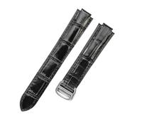 HTHRRFE Compatible avec le bracelet Cartier Ballon Bleu avec couche de tête en cuir de veau compatible avec le bracelet de montre Cartier en cuir de vache véritable 8 x 14 8 x 16.(Black-ST-Z4,11x18mm)
