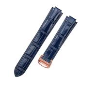 HTHRRFE Compatible avec le bracelet Cartier Ballon Bleu avec couche de tête en cuir de veau compatible avec le bracelet de montre Cartier en cuir de vache véritable 8 x 14 8 x 16.(Blue-RS-Z4,8x16mm)
