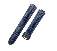 HTHRRFE Compatible avec le bracelet Cartier Ballon Bleu avec couche de tête en cuir de veau compatible avec le bracelet de montre Cartier en cuir de vache véritable 8 x 14 8 x 16.(Blue-BK-Z4,12x20mm)