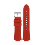 HTHRRFE Compatible avec le bracelet de montre en silicone Tissot 1853 PRX Super Player T137.410 T137.407, bracelet de montre en caoutchouc modifié, accessoires for hommes 26-12 mm(Red-silver pin)