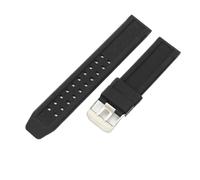 HTHRRFE Compatible avec les bracelets de montre en caoutchouc de silicone anti-allergie Swiss Luminox 7050 Series 23 20 mm for sports de plein air.(Black-Steel-K18,20mm)