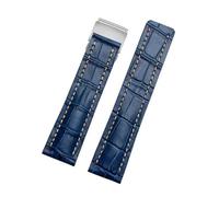 HTHRRFE Compatible avec les bracelets en cuir Breitling Super Marine Avenger Super Marine Aviation Timing for hommes, outil d'installation de bracelet 22 mm 24 mm(Blue,22mmNO Buckle)