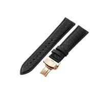 HTHRRFE Cuir de crocodile américain imperméable compatible avec les accessoires compatibles avec les bracelets de montre Cartier London Ronde Solo Brown Key for hommes 22 24 mm(Black-Rose-B1,16mm)