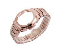 HTHRRFE Kit de modification GA-2100 compatible avec les montres Casio GA2100 2110 GA B2100 for hommes, boîtier en acier inoxydable modifié, bracelet en métal(Rose steel suit)