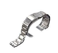 HTHRRFE Modèle spécial Bracelet de montre en acier inoxydable massif de 22 mm compatible avec Swatch YRS403 406 G007401 402 409 410 Bracelet de montre en argent(SWQ-06(17mm))
