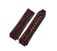 HTHRRFE Montre en cuir de vache compatible avec Hengbao Yubo Classic Fusion Big Bang, bracelet en silicone véritable for homme, 26-19 mm(Brown no buckle)