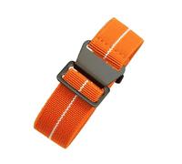 HTHRRFE Parachute français des années 1960 compatible avec les bracelets de montre en nylon élastique compatible avec le bracelet Seiko Tudor Water Ghost Rolex 18 20 22 mm(Orange White-Black,22mm)