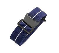 HTHRRFE Parachute français des années 1960 compatible avec les bracelets de montre en nylon élastique compatible avec le bracelet Seiko Tudor Water Ghost Rolex 18 20 22 mm(Blue White-Black,18mm)