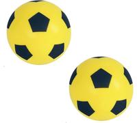 HTI Fun Sport Lot de 2 ballons de football en mousse souple et sûr pour l'intérieur et l'extérieur Durable, léger et idéal pour les enfants et les adultes | Amusant pour tous les âges | 19,4 cm (Lot