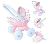 HTI Toys & Games BabyBoo 4 en 1 Mon Premier Landau | Poussette Poussette Poussette pour Enfants Idéal pour Filles et Garçons de 18 Mois et +