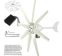 HTIANMM Éolienne 5000W DC 12V 24V 48V générateur d'éolienne avec 8 pales Kit d'éolienne pour la supplémentation énergétique des Maisons,48V