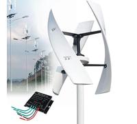 HTIANMM Kit de générateur d'éolienne 14000KW 12V 24V 48V 220V Moulin à Vent d'énergie générateur d'éolienne Verticale Maison générateur triphasé Maglev 3 pales 35''H,220V