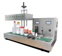 HTIANMM Machine Automatique de scellage de Papier d'aluminium 2200W,Bande d'induction électromagnétique Continue,scelleuse de Sacs,scelleuse de Bouchons de Bouteilles en Plastique,60mm