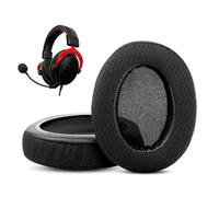 HTINDUSTRY Coussinets d’Oreille Compatible avec HyperX Alpha/Cloud 2/ATH M50X M40X/Turtle Beach Stealth 400 600 Casques d'écoute/Casque Audio Oreillettes et Coussinets avec Tissu Durable