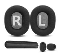 HTINDUSTRY Coussinets d’Oreille et Coussin d’Arceau Compatible avec Roccat Khan Pro/Khan Aimo 7.1 Casque Audio Oreillettes et Coussinets avec Tissu Durable et Mousse à mémoire de Forme