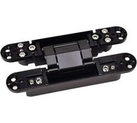 HTLCDZ Charnière en Alliage de Zinc Robuste, Invisible/dissimulée/cachée, réglable sur 3 Positions, 6 x 2,5 x 1 Pouce, adaptée aux Portes commerciales, résidentielles et industrielles (doré)(Black)