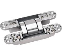 HTLCDZ Charnière en Alliage de Zinc Robuste, Invisible/dissimulée/cachée, réglable sur 3 Positions, 6 x 2,5 x 1 Pouce, adaptée aux Portes commerciales, résidentielles et industrielles (doré)(Sliver)