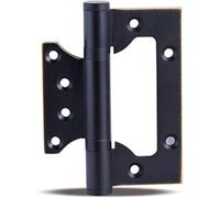 HTLCDZ Charnières de Porte en Laiton à Fente Libre, 100 mm, épaisses et silencieuses, avec vis, for Portes, fenêtres et Meubles (doré)(Black)